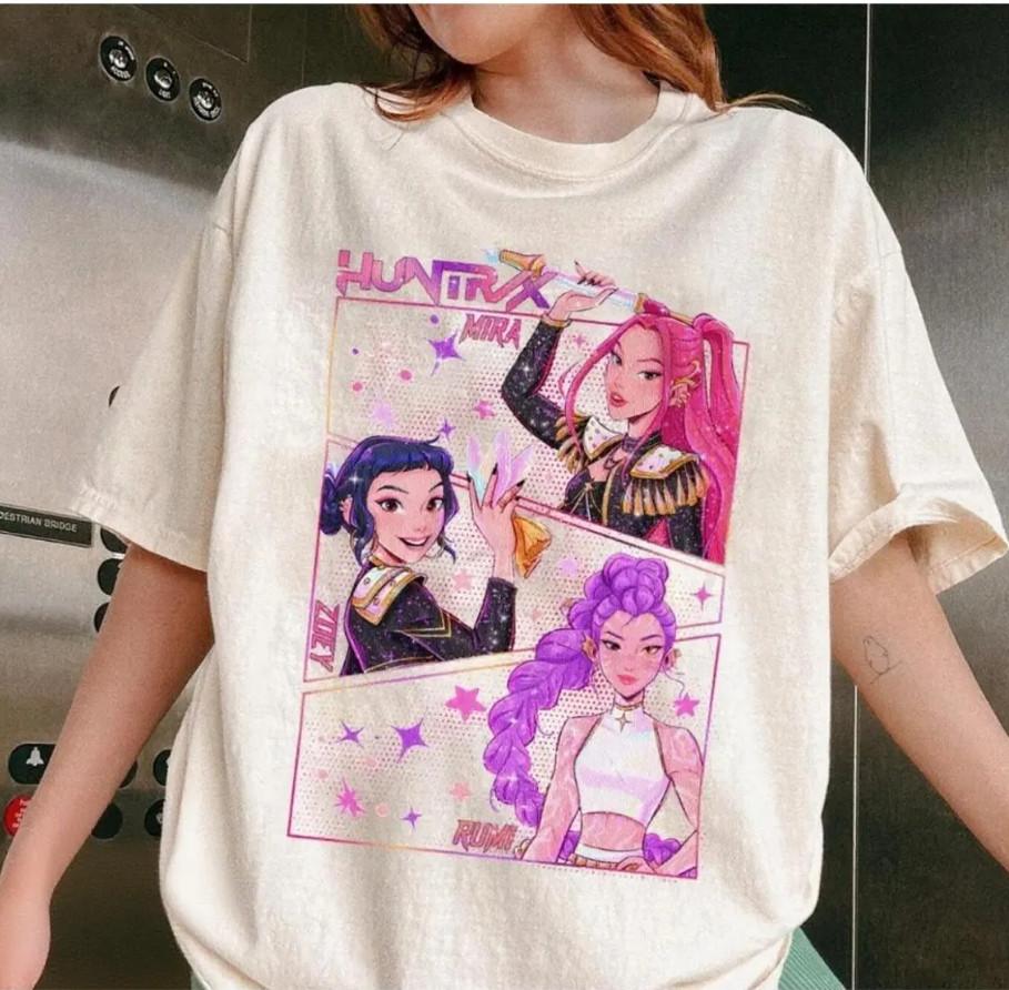 

Huntrix T Shirt Demon Hunters Shirt Huntrix Girls T Shirt Demon Hunter Shirt 3XL