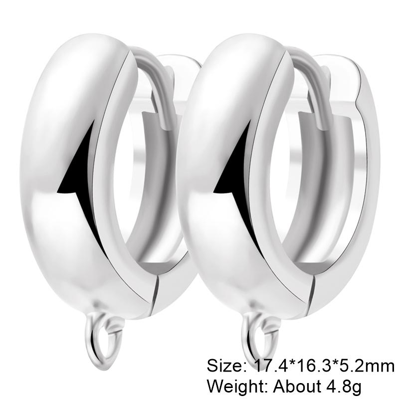 Juya Women Earrings Accessories 4 8Pcs/Lot Gold Silver Plated Shvenzy Ear Wire Fixture Fastener Bale DIY Earring Hooks Clasp