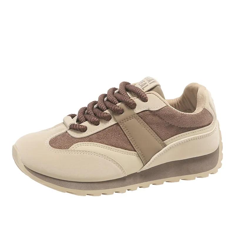 Fashion Women Casual Outdoor Sneakers  Spring Autumn Round Toe Lace Up Sports Platform Shoes Vulcanized Shoes Zapatos De Mujer