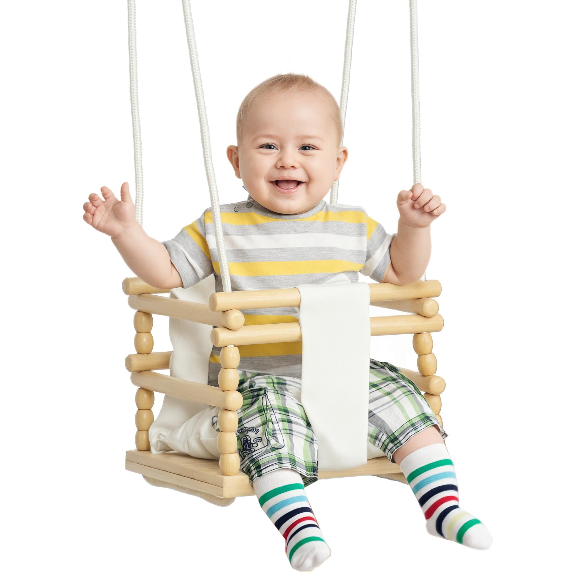 Children`s Swing 9-36 Months in Wood