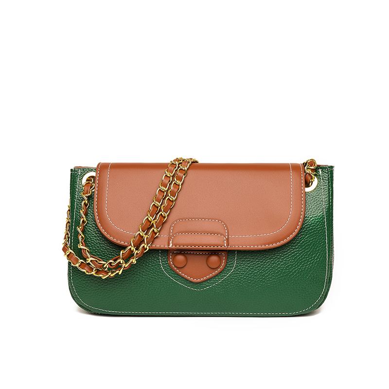 

Сумка из натуральной кожи для женщин, большая вместимость, сумка на цепочке через плечо