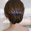 Pinza para el pelo de boda Joyería para el pelo Tocado Peine para el pelo Diadema Cristal Azul Blanco Accesorios para el pelo para Fiesta de Cumpleaños Tocado