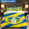 3-teiliges Weiches Bettwäscheset mit Leeds-Wappen-Design, Inklusive 1 Bettbezug und 2 Kissenbezügen, Perfekt für Schlafzimmer, Wohnheim, Fan-Geschenk