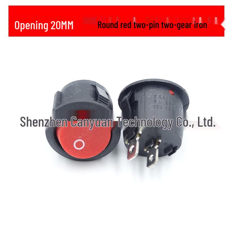 KCD1-105 Round 20mm Two-Pin Two-Speed Boat Switch, 6A 250V