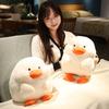 Cute Soft Cute Duck Three-in-one Hand Warmer Throw Pillow Air Conditioner Blanket Plush Toy Little White Duck Doll Children's Cloth Doll