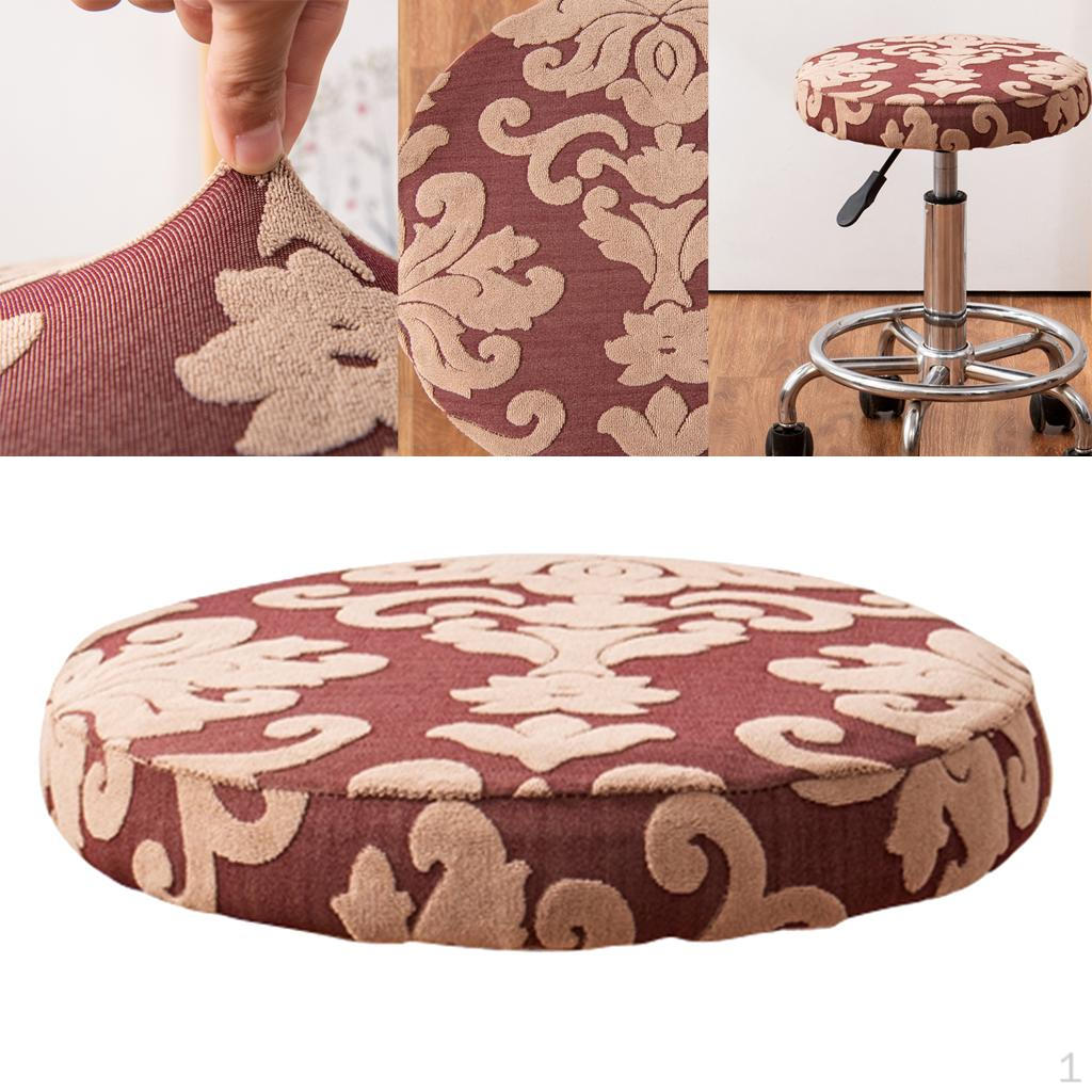 

1 шт., чехлы для бара, чехол из спандекса, круглый чехол на табурет, можно стирать Brick-red