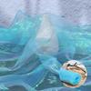 Wrinkled Organza Fabric Illusion Color Iridescent Organza  for Dress Curtains