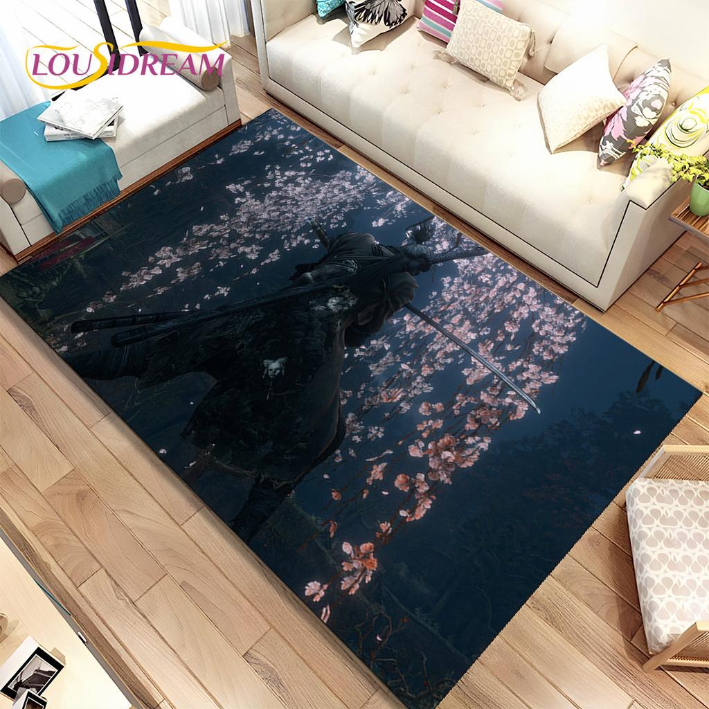 3D HD Sekiro Series Game Gamer Area Rug,Carpet Rug for Home Living Room Bedroom Sofa Doormat Decor,kids Play Non-slip Floor Mat