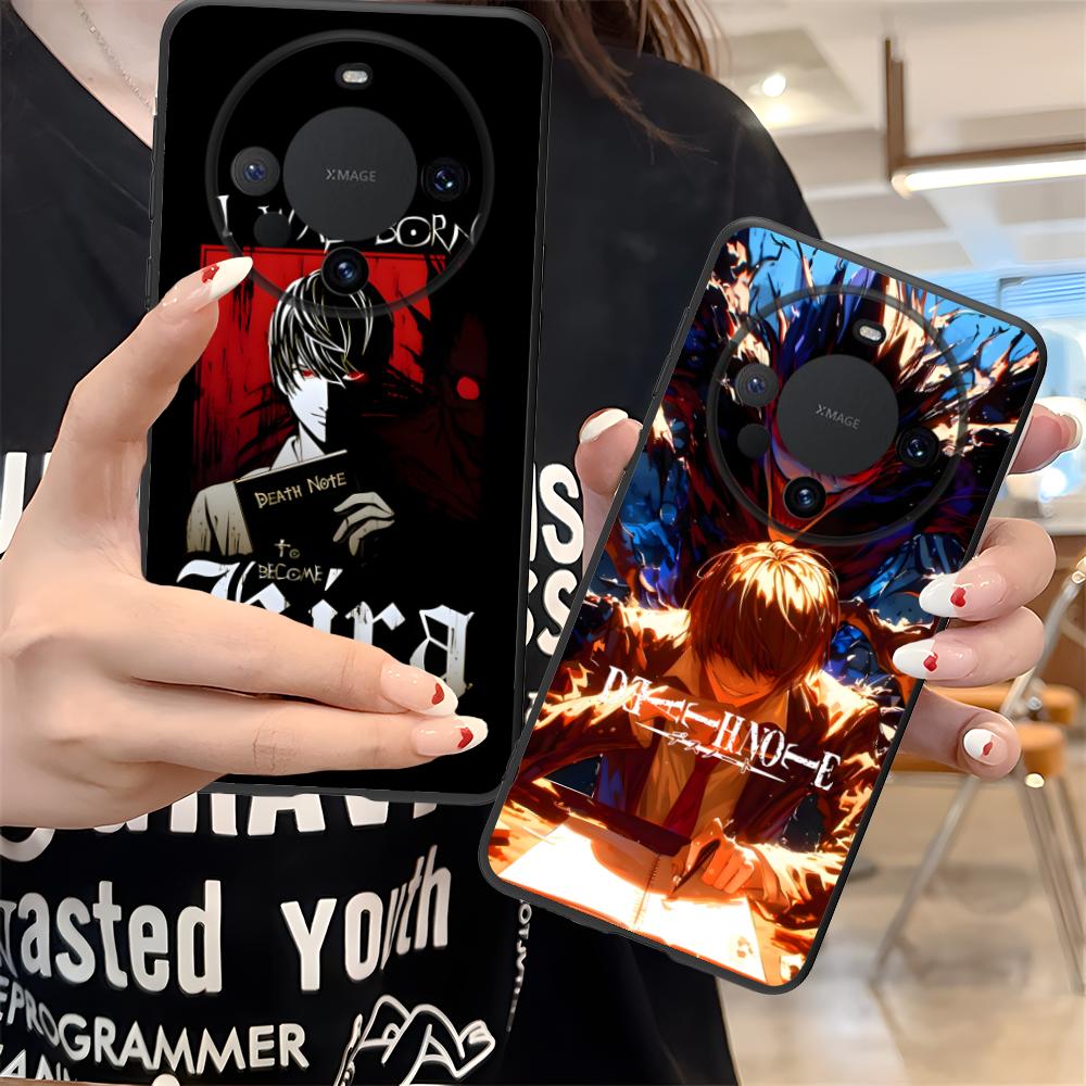 Death Note Kira Light Mobile Phone Case for Huawei Mate 60 50 40 30 20 10 Pro Plus Lite E 5G Colorful Printing Cover Smartphone