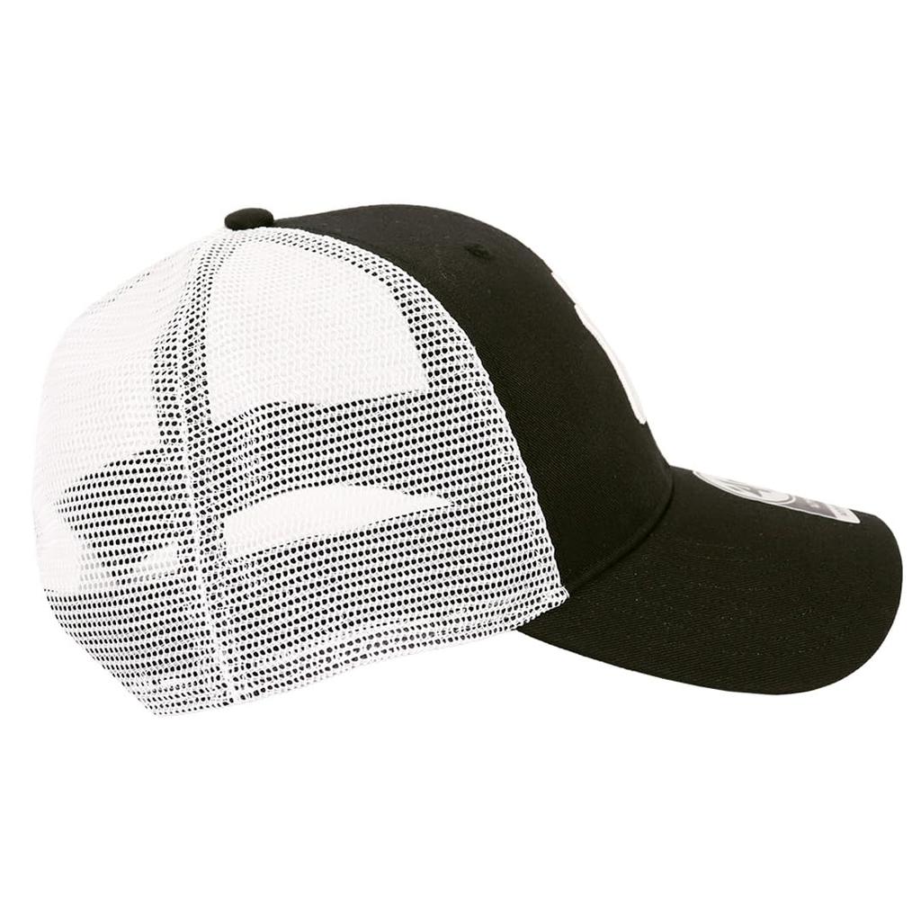 Brand 47 Major League Baseball Mesh Branson MVP MLB Forty Seven One Size Fits All '47 Cap, Men's, Women's, Unisex, Logo, Yankees, Black/White,