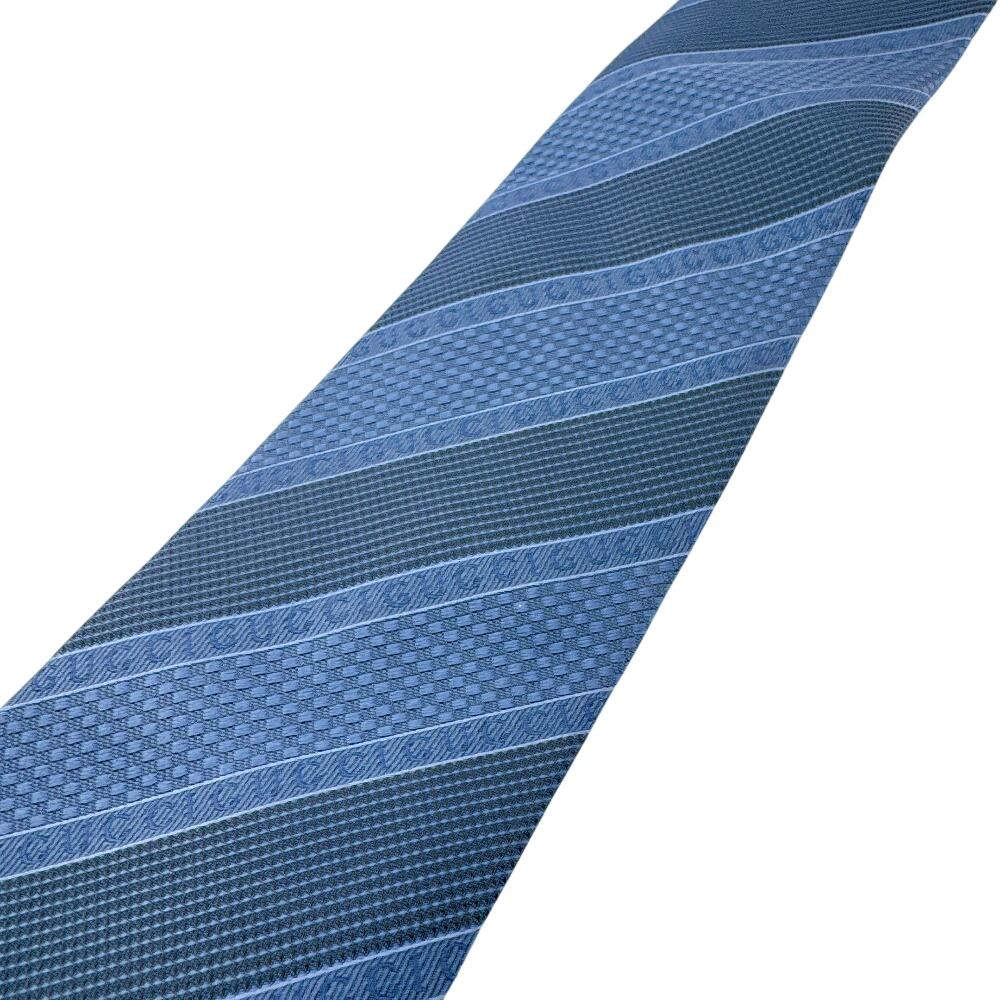 GUCCI GG pattern silk tie blue silk Used
