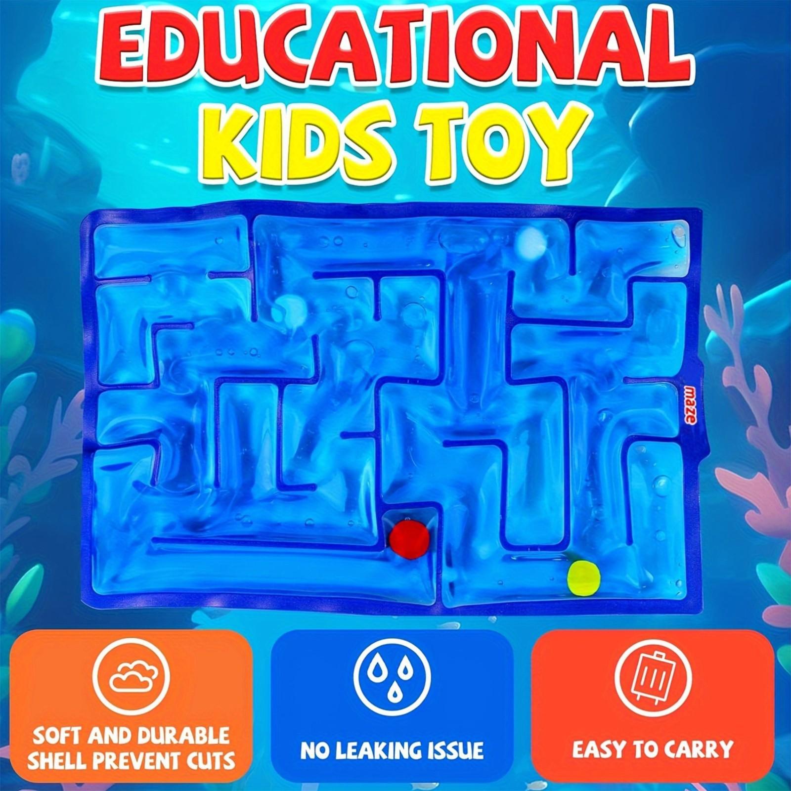 

Детский синий коврик-лабиринт, игра-головоломка с шариком, декомпрессионная игрушка 100 мл One Size синий