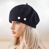 56cm Malířská čepice Lehký Perlový Baret Retro Kšiltovka Vintage Tenká Vintage Vlna Francouzská Dámská Podzimní