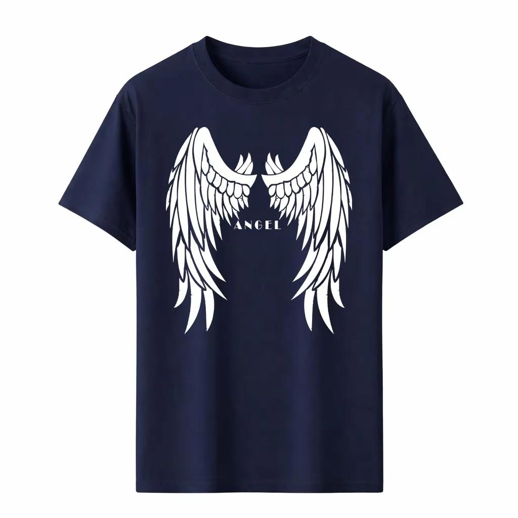2026 ANGEL Wings Back Print Graphic Tee Gothic Streetwear Unisex WOMEN Vintage Comfortable and loose Unisexs and WOMENs Tshirts