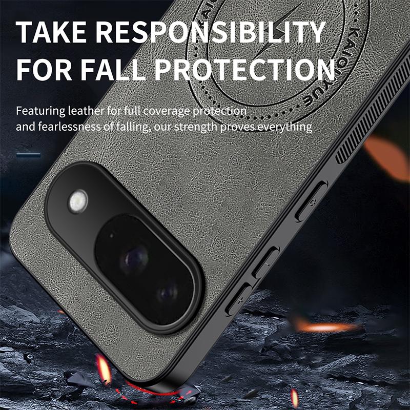 For Google Pixel 9 Lightning Magnetic Leather Case For Google Pixel 9 Pro XL 9A Ultra-Thin Comfortable Phone Cover Pixel 9 Pro