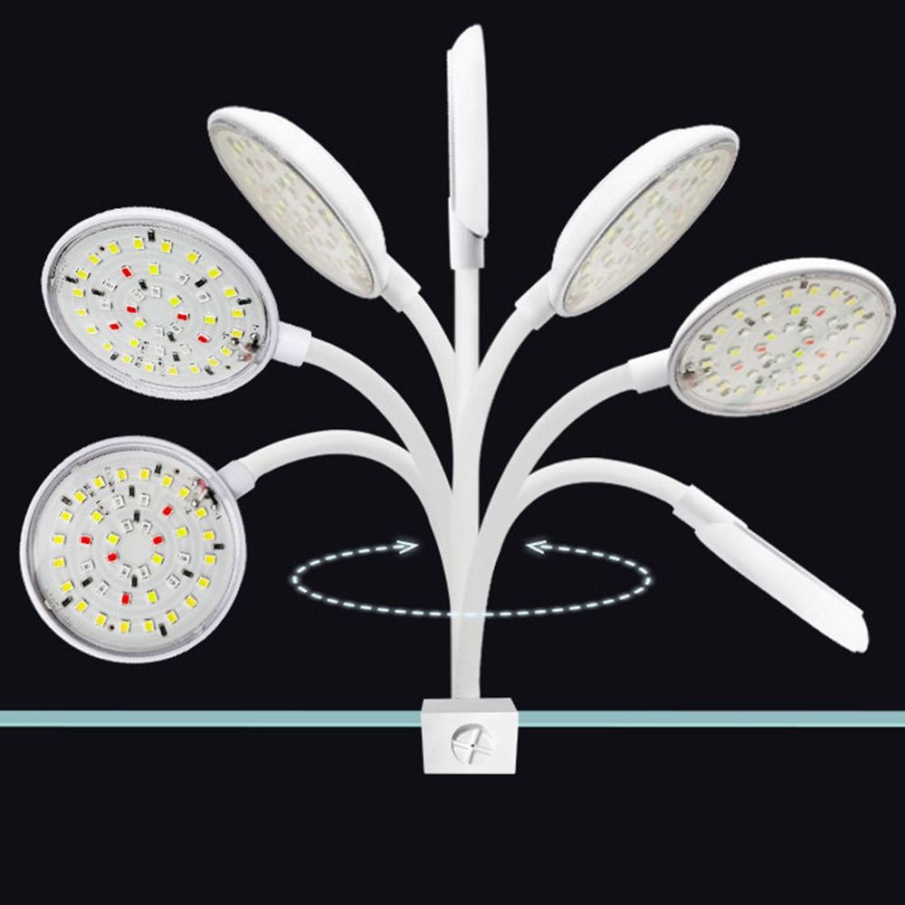 5/7W Clip on Aquarium Light 360-degree Aquarium Plant Light Durable LED Aquarium Light Aquarium