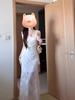 French Temperament White Lace Suspender Dress Children's Summer New Slim-fit Hip-wrapped Dress