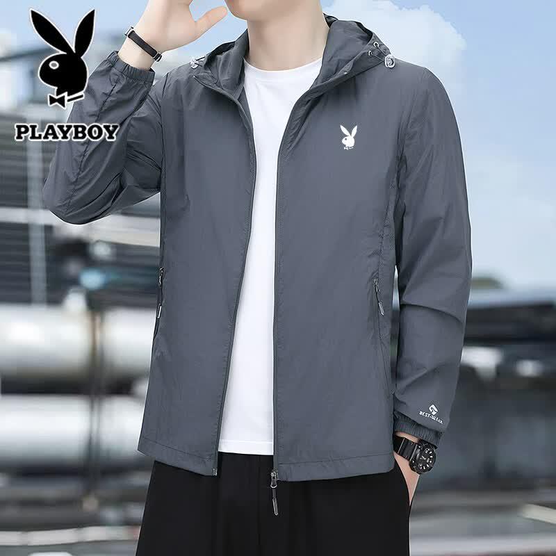 Playboy Men s Hooded UV Protection Sun Jacket 3XL