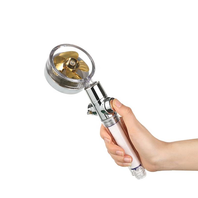 360 Turbo Hydro clear Fan Spiral High Pressure Shower Head