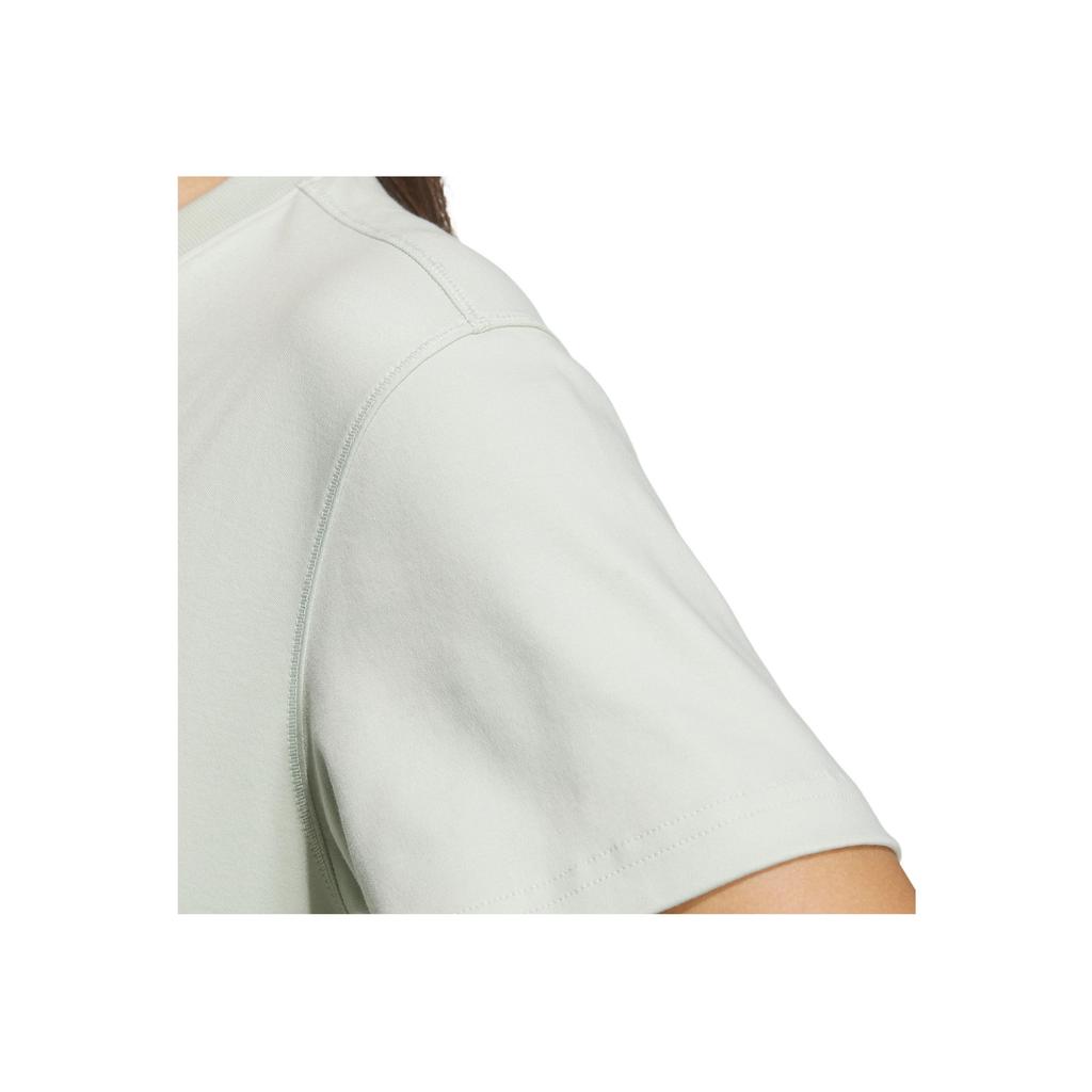 Adidas Badge Of Sport Tee Solid Logo Sports Casual Drop Shoulder T-Shirt Women Tops Linen-Green IP3951