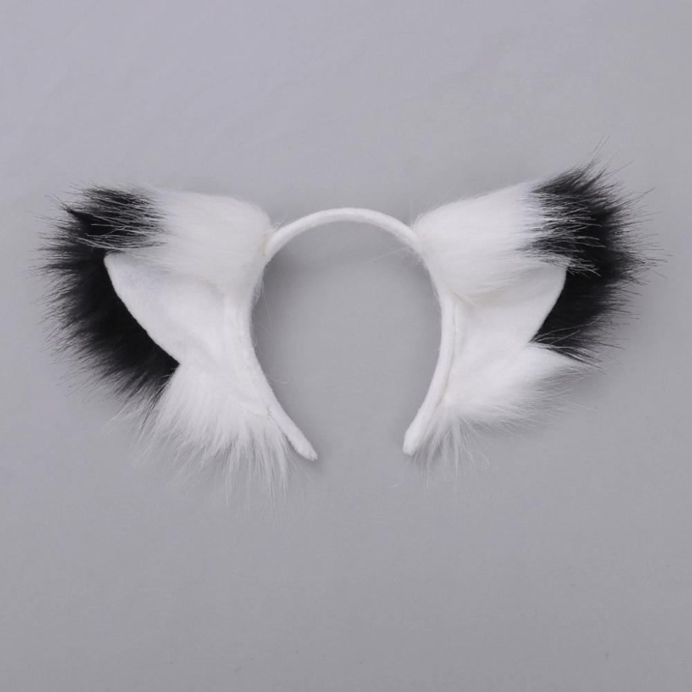 Flexible Faux Fur Cat Ears Fluffy Realistic Texture Animal Headband Festival Gifting
