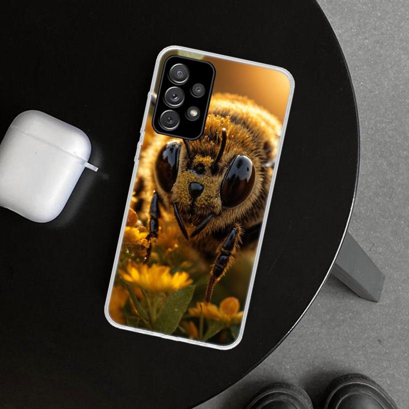Bee Keeping Honey Animal Phone Case Cover for Samsung Galaxy A12 A22 A32 A52 A72 A02S A51 A50S A31 A20S A10S Note 20 Ultra 10 Pl