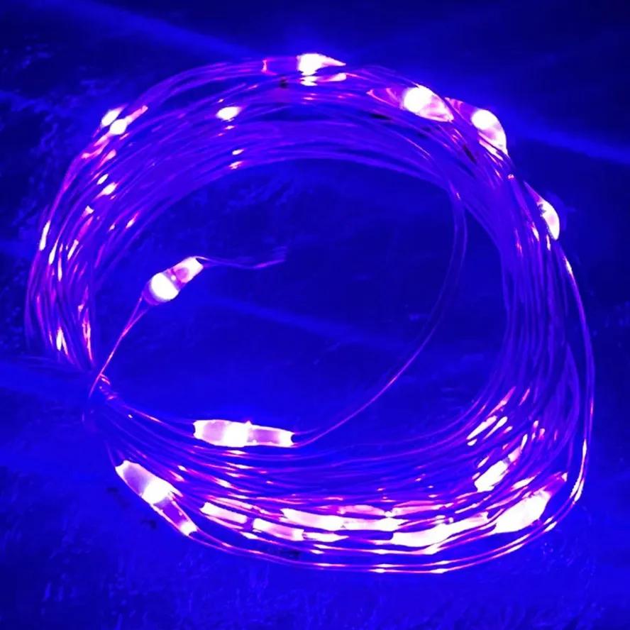 1/5/20M USB LED String Lights Copper Silver Wire Garland Light Waterproof Fairy Lights For Christmas Wedding Party Decoration
