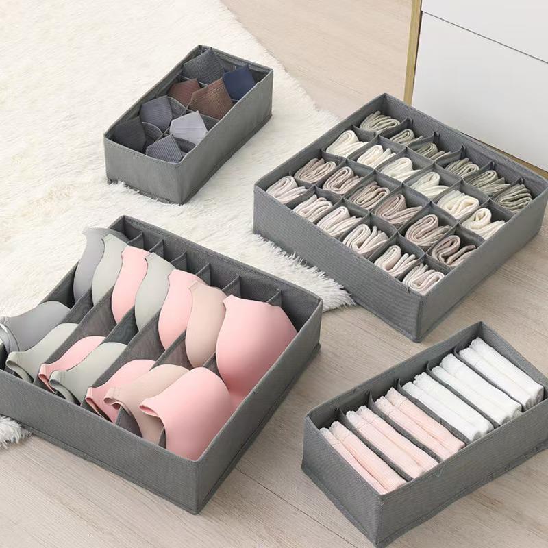 Fabric Storage Box for Underwear, Socks, and Clothes - Foldable Home Organizer