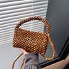 Modische Handtasche mit Perlen für Damen, Nischen-Häkel-Strandtasche, Personalisierte Kette, Schulter-Crossbody