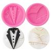 DIY Silicone Cake Mold Men Ladies Party Dress Moustache Fondant Cake Decorating Tools Chocolate Mold Kitchen Baking Molds