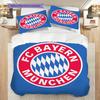 FC Bayern München Muster Bettwäsche Steppdecke Set Bettbezug Kissenbezug Heimdekoration Geburtstagsgeschenk (1 Bettbezug + 2 Kissenbezüge, ohne Füllung)