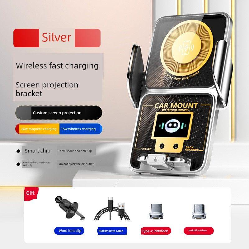 New Arrival 2025 Infrared Sensor with Wireless Charger Mobile Navigation Car Supplies on-Board Bracket