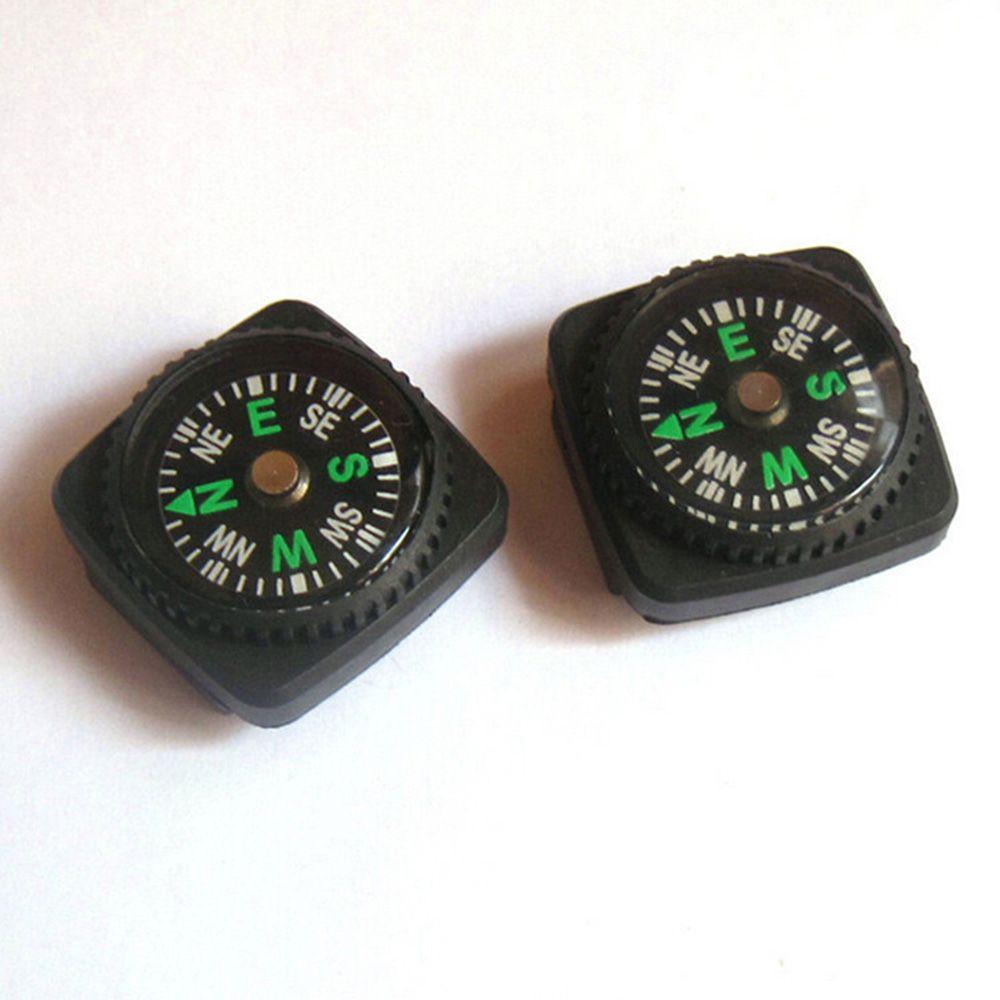 5 pièces Outil Bouton de Camping Mini Boussole Portable à Main Boucle de Ceinture de Randonnée Voyage
