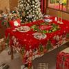 Christmas Tablecloth, Festive Table Decoration, British Style Coffee Table Cover, Stain-resistant and Dustproof Cloth
