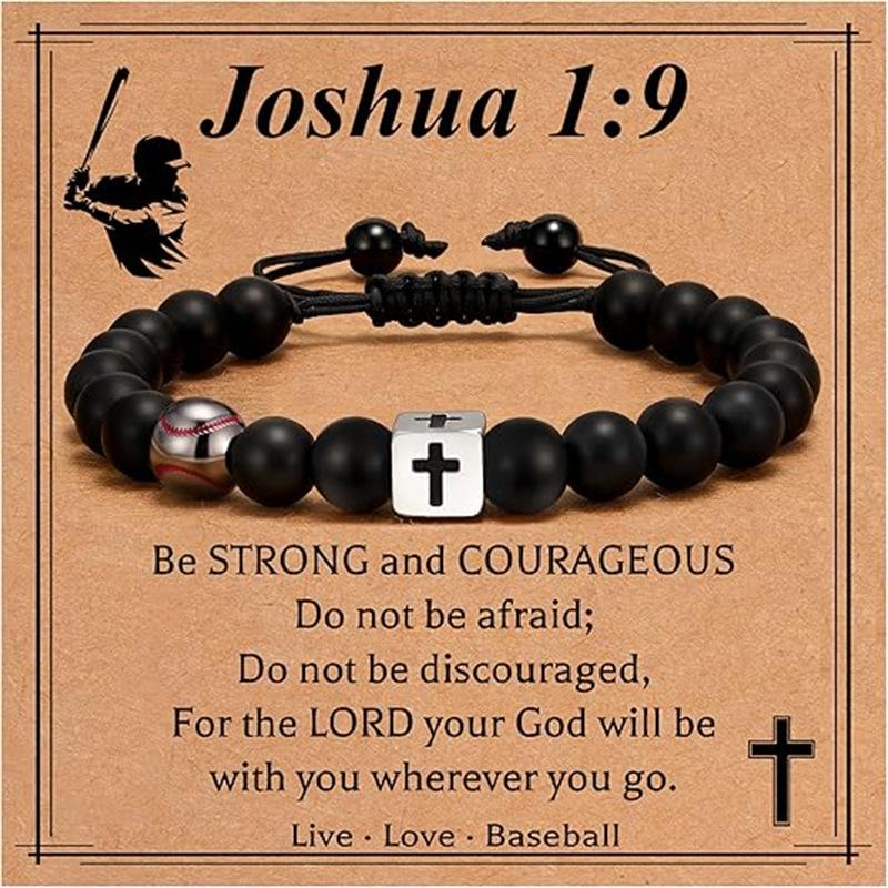 

JYL TS Bracelet Adjustable Cross Ball Pendant Reinforces Protection & Luck Baseball морська хвиля
