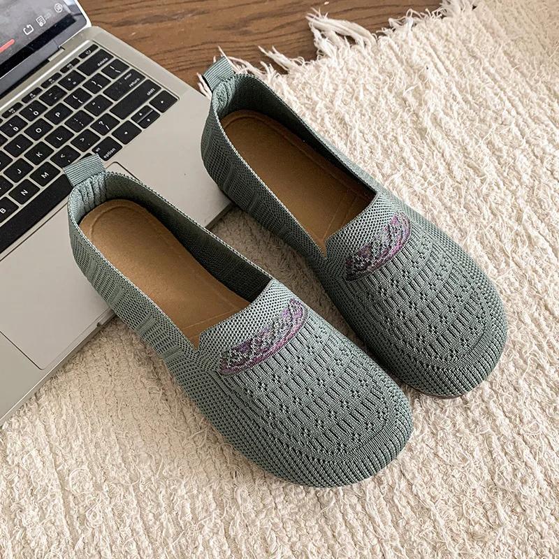 Fashion 2025 Flat Single Shoes New Flat Female Summer Slip-on Temperament Single Shoes