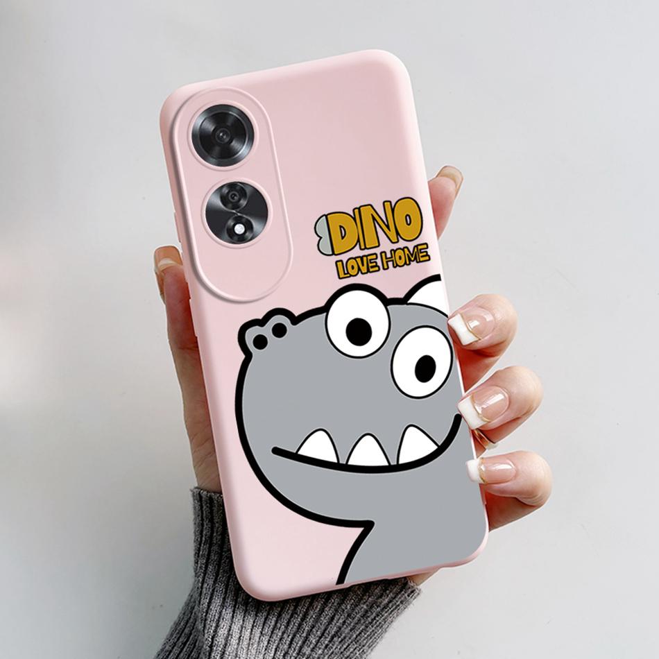 For Oppo A60 CPH2631 Case Cute Bear Cartoon Frog Painted Shockproof Soft Back Cover for Oppo A60 OppoA60 A 60 4G Silicone Bumper