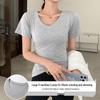 Women's V-neck Short Sleeve Summer Loose Fit T-shirt