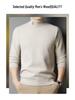 Men's Wool Blend High Neck Sweater - 2025 Autumn/Winter Casual Printed Knitwear