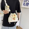 Canvas Shoulder Bag Flower Women's Bags Cosmetic Bag Work Tote Bag  Girls