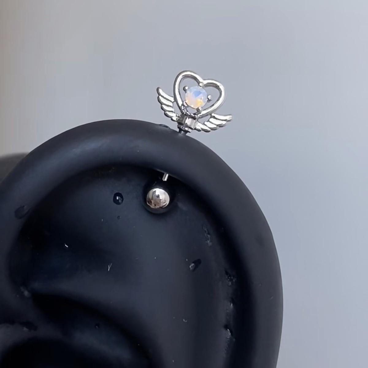 

«Стильные вертикальные серьги-гвоздики в форме ушных косточек — гипоаллергенный медицинский титан, международный модный дизайн»