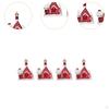 4 Pieces Christmas Tree Ornament Snow House Decoration DIY Cute Xmas Decor for Birthdays
