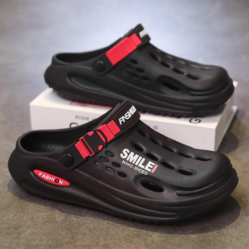 Sommer Herren Sandalen Draußen Strandschuhe EVA Herren Hausschuhe mit Fußgewölbestütze Wasserdichte Gartenschuhe für Männer Clogs