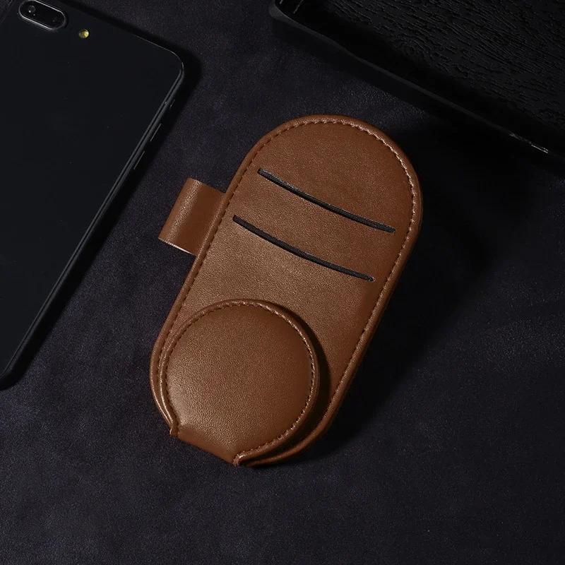 Car Multifunction Sunglasses Clip Card Ticket Holder Stand Eyeglasses For Toyota Chr Corolla Yaris Rav4 E150 E120 Land Cruiser