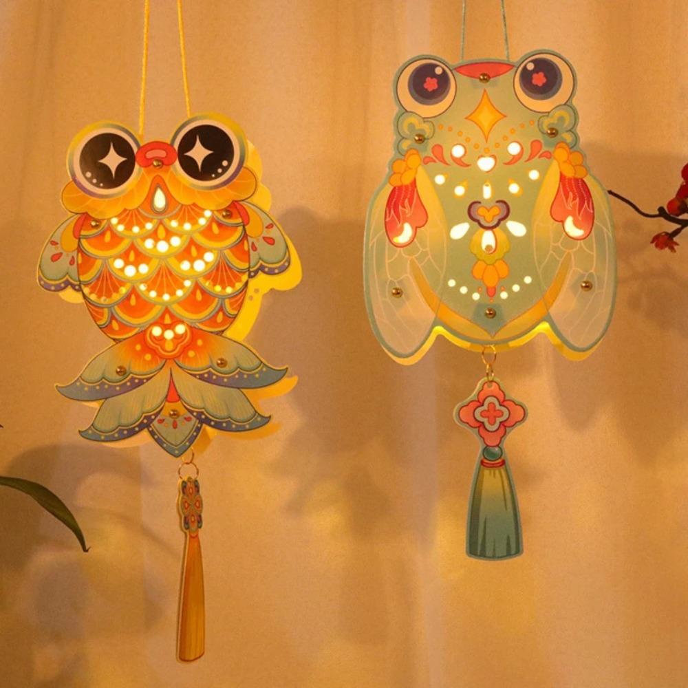 Paper Children's Hand-held Lanterns Portable Chinese Style Lantern  Children Gift