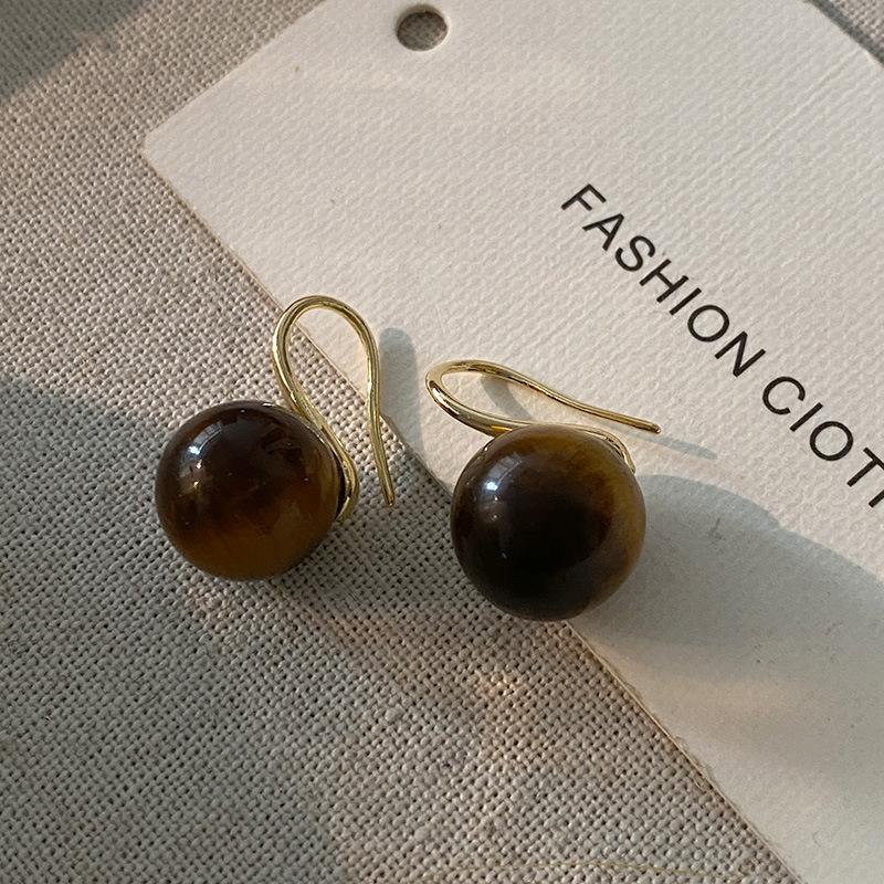 Geometriske ovale øredobber med stift, vridd kantdesign, premium følelse øredobber, middelalderske vintage franske retro øredobber