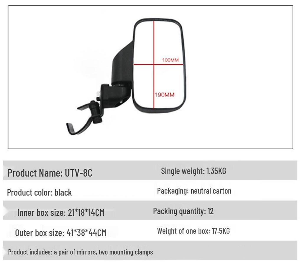 GOOFIT Universal UTV/ATV Dune Buggy Rearview Side Mirror