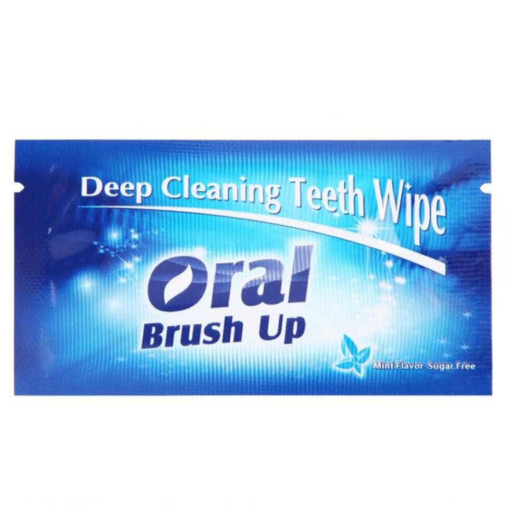 50 pz Salviette Monouso Spazzolino Orale Dito Per Pulizia Profonda Salviette Dentali Cura Orale