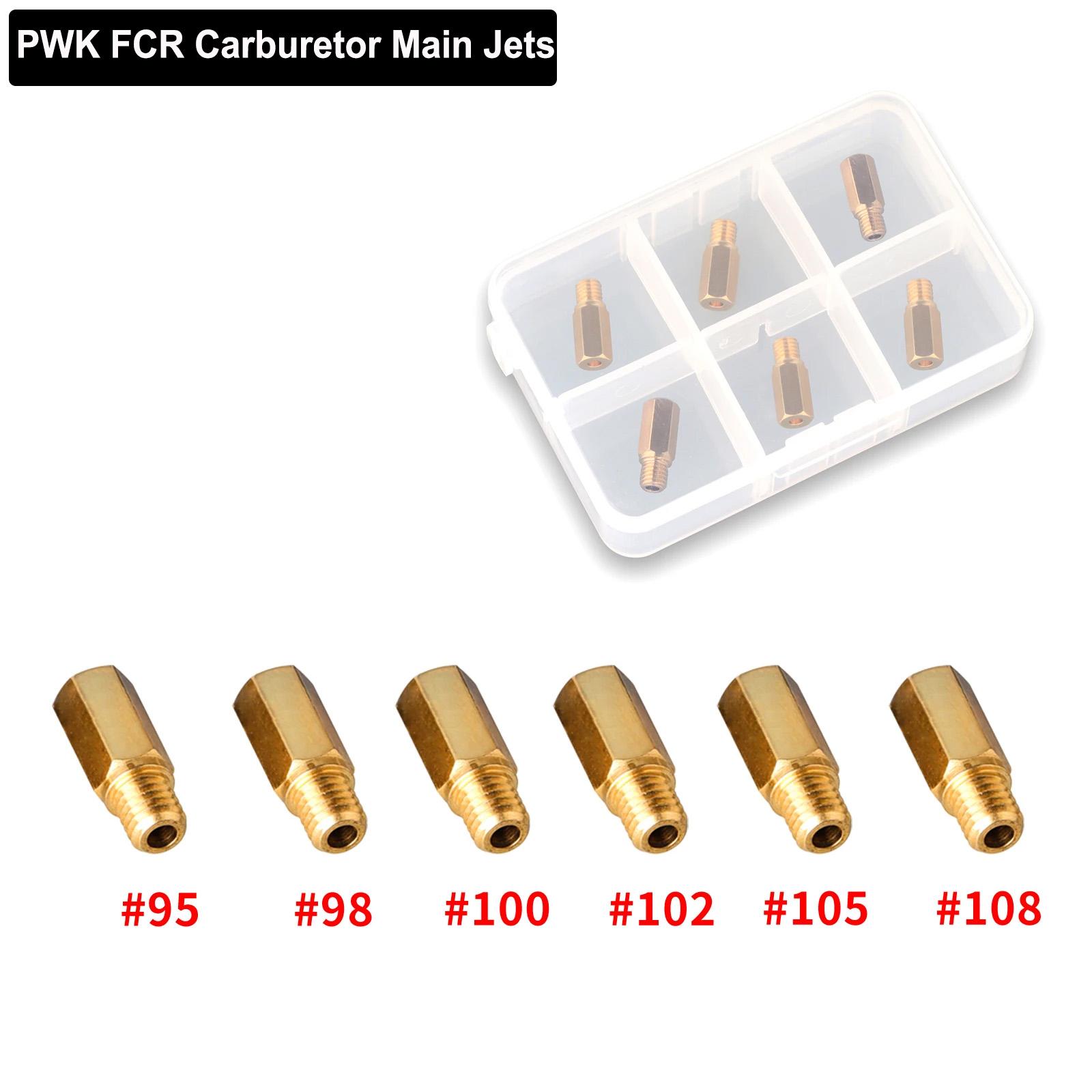 

NIBBI 6/10 Pcs PWK Carburetor FCR Carburetors Main Jet M5 M6 Injector Nozzle Jets Set for PWK Carb Jet Kit Motocross Accessorie 6PCS-PWK FCR95-108