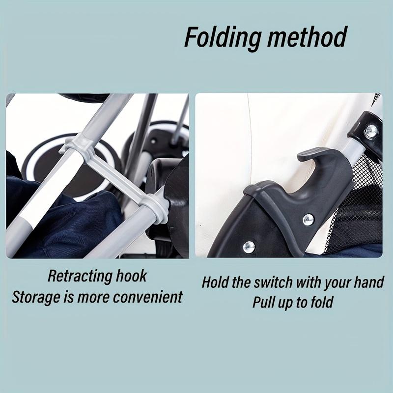 1 carucior usor pentru caini cu design pliabil - Bucurati-va de aventurile in aer liber cu prietenul tau cu blana